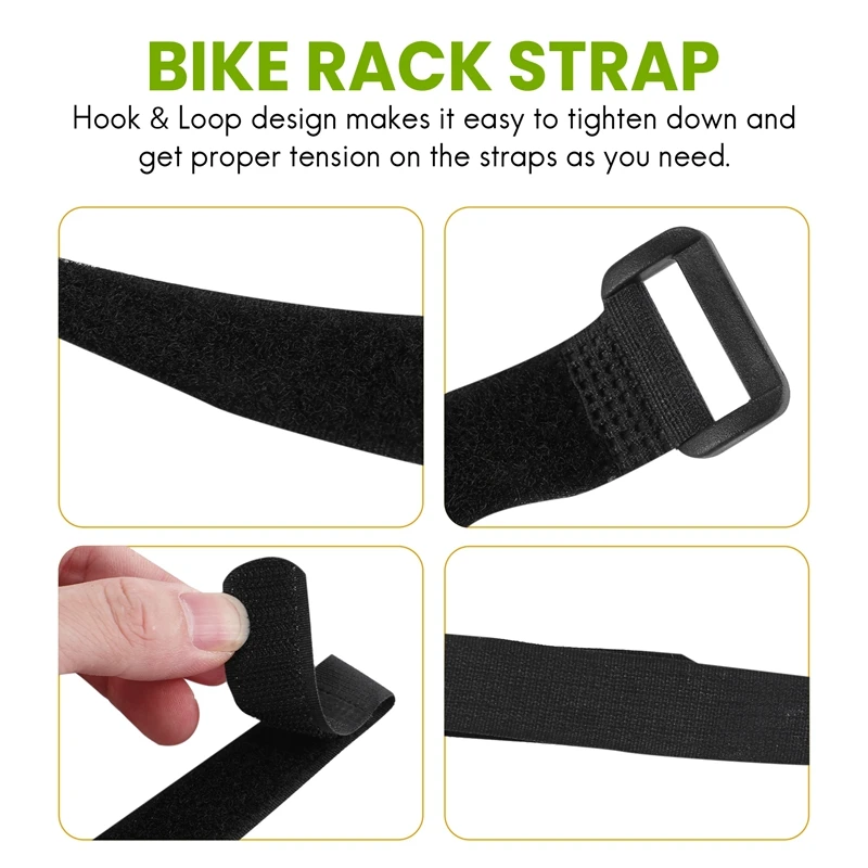 10Pcs/Pack Bike Rack Straps Bicycle Transport Wheel Rack Stabiliser Straps Securing Fasten Tape Bands Webbing