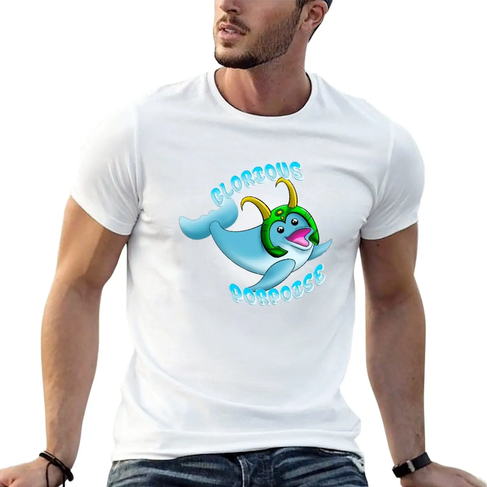 Glorious Porpoise T-Shirt anime clothes tees oversizeds men graphic t shirts