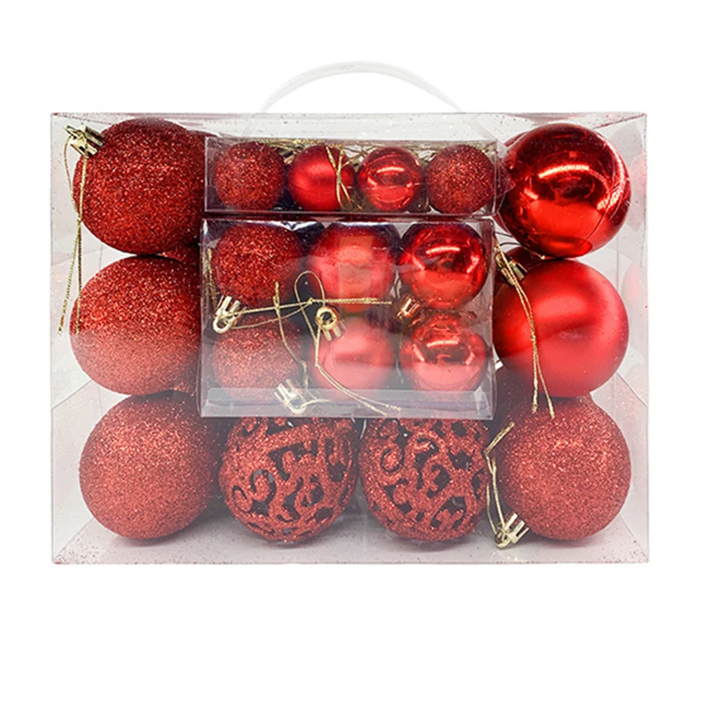 

50pcs Christmas Baubles Shatterproof Balls Christmas Tree Decoration Ornaments Christmas Decor 2025 Noel Navidad