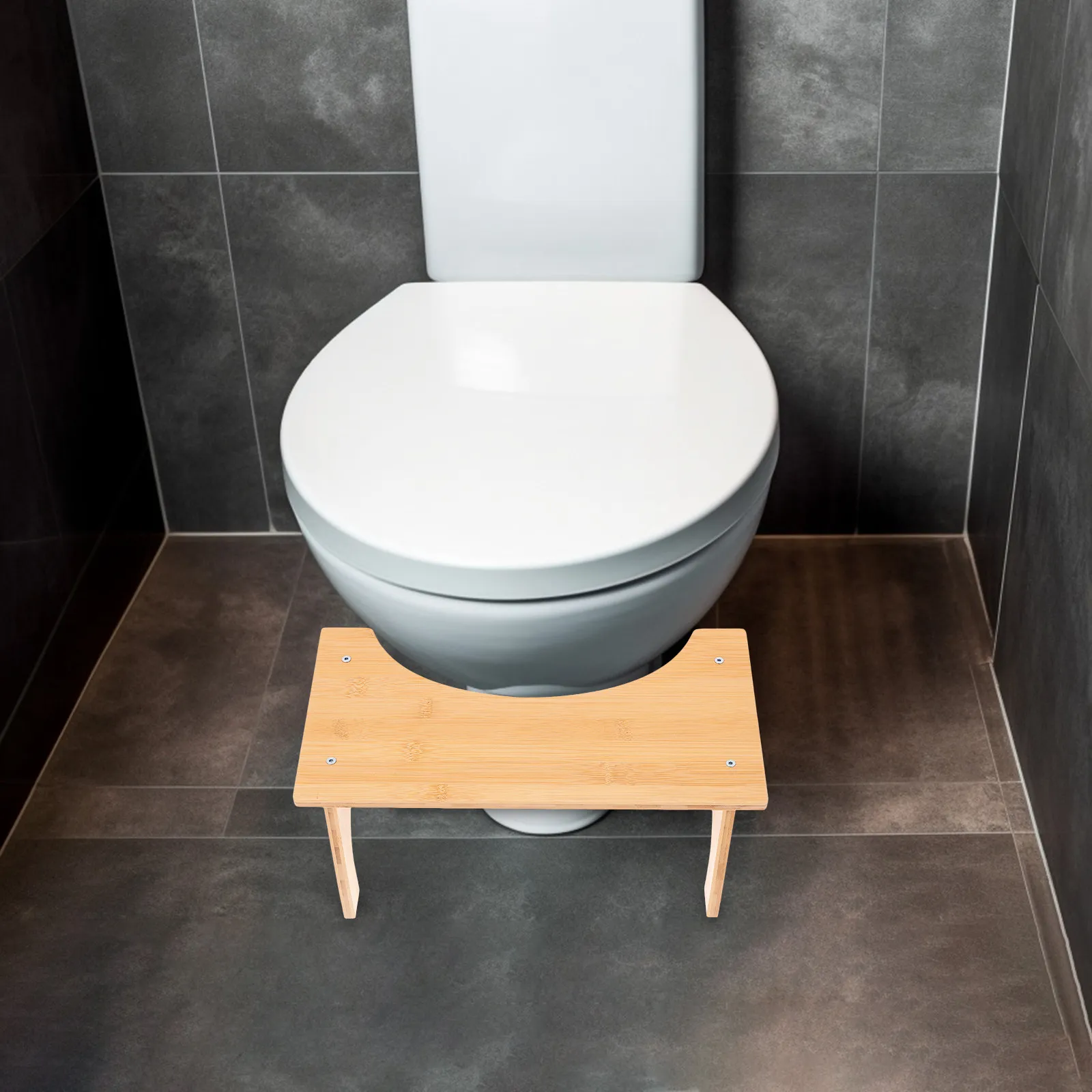 Wooden Toilet Stool Solid Wood Squat Step Stool Bathroom Footrest for Better Pooping Squaty Potty Step Up Toilet Trainer view 5