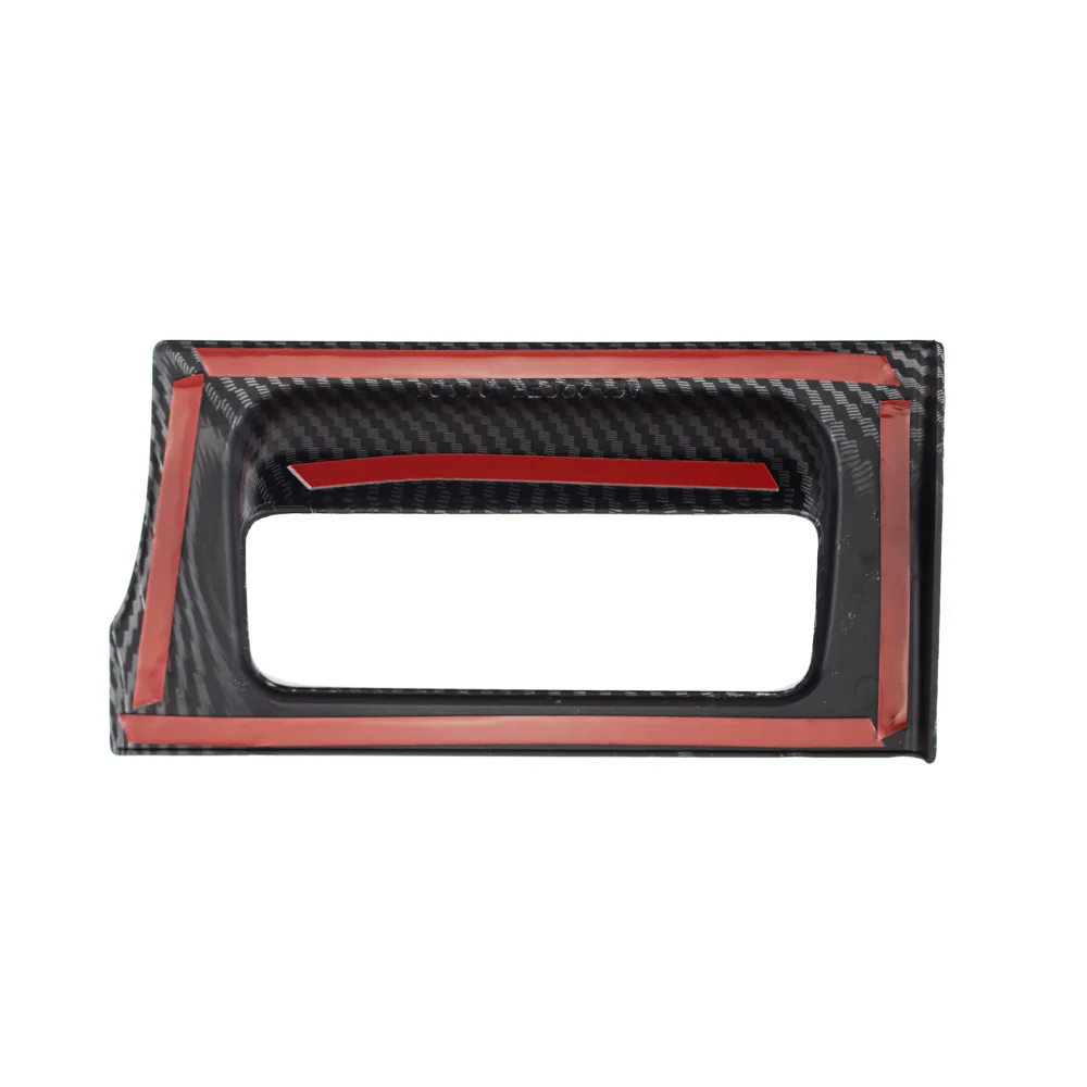 1pc ABS Carbon Fiber Color or Red Headlight Switch Button Frame Cover Trim Interior Decorative for LHD Ford Ranger Everest 2023