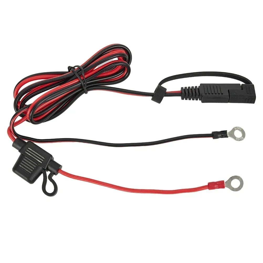 1PC 16AWG New Motorcycle Battery SAE Power Cable To Ring Power Cable Terminal Connector Extension Cord 12-24V Black Red Blue
