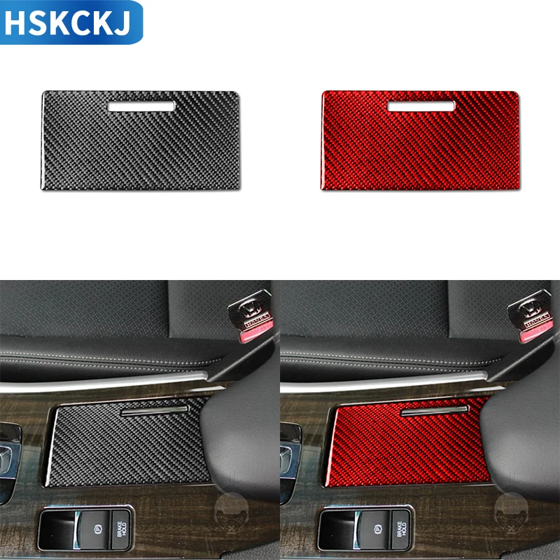 

For Honda Accord 2014 2015 2016 2017 Carbon Fiber Car Accessories Gear Shift Panel Central System Control Storage Box Sticke