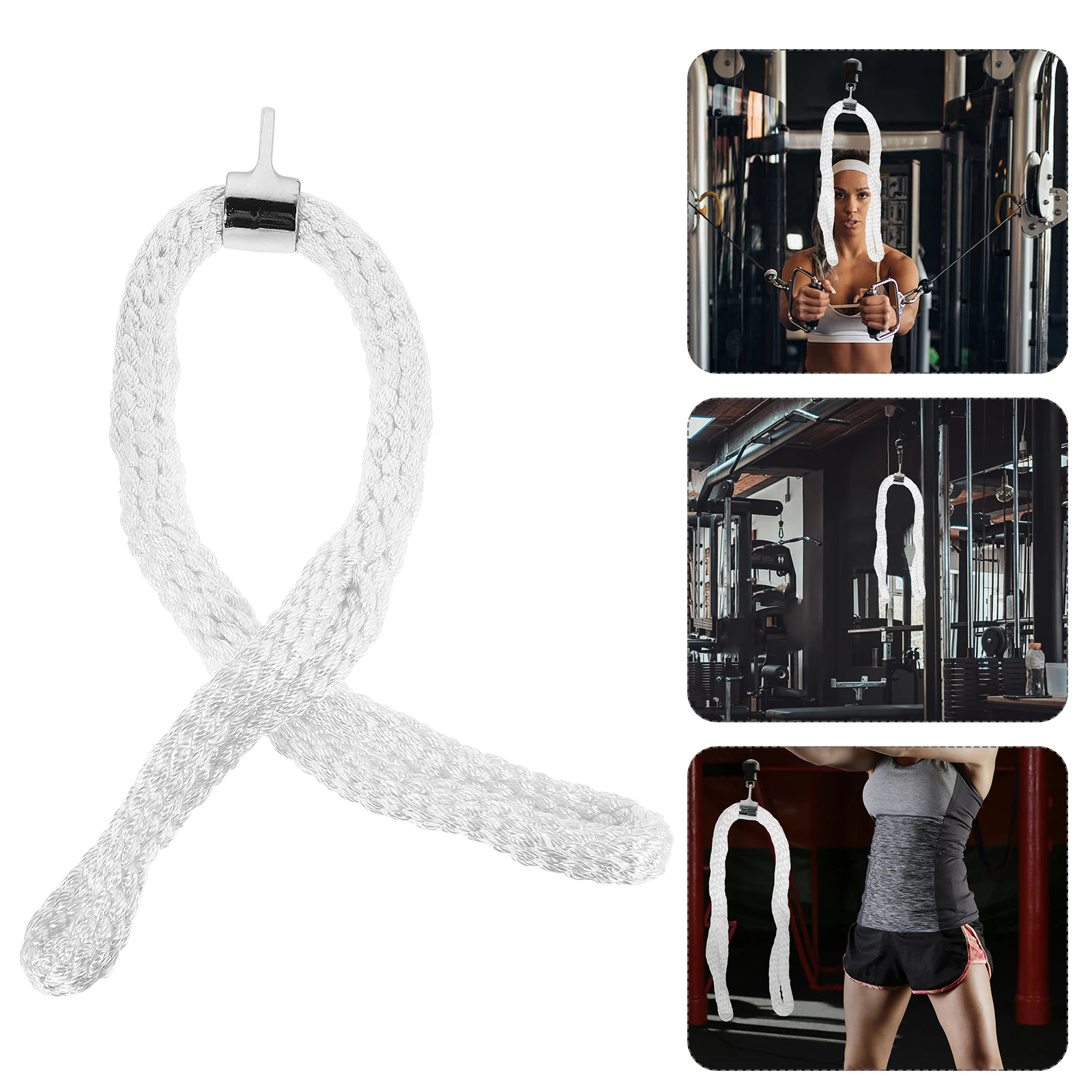 

Tricep Rope Nylon Strength Training Equipment Ergonomic Grip Handles High-Intensity Workouts Multi-Functional Pull Down Cord For