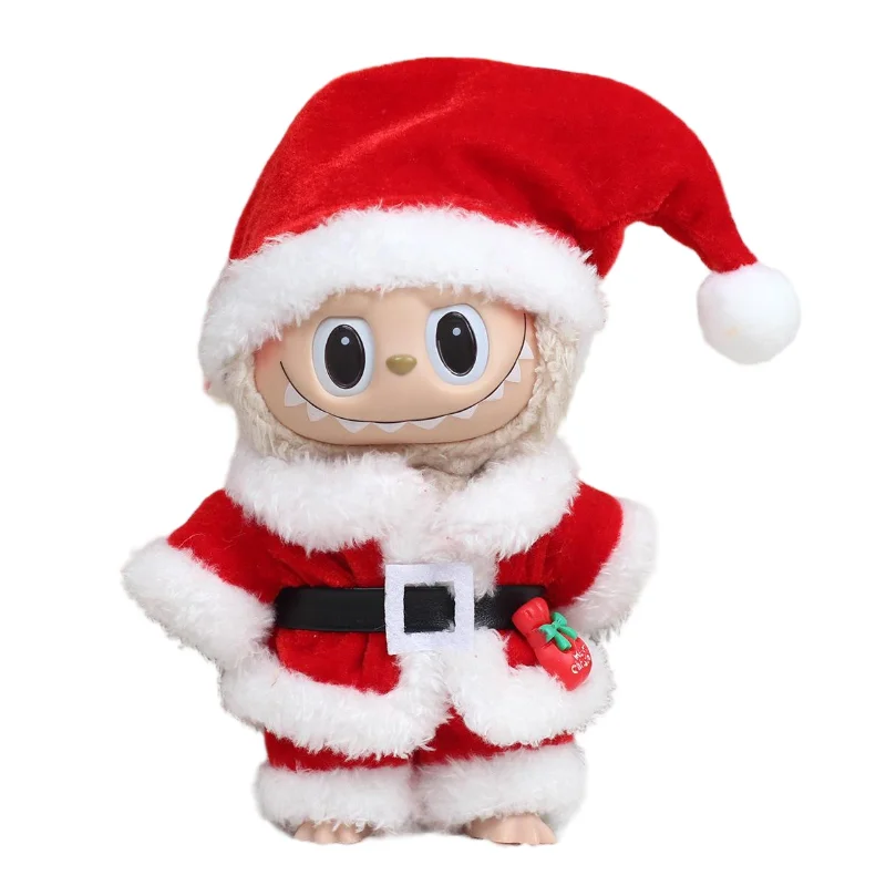 

Hot Sale Handmade Fashion Christmas Clothes Hat Dolls Sleeping Wear Long Tail Wedding Dress Doll Accessories For Labuabu DIY