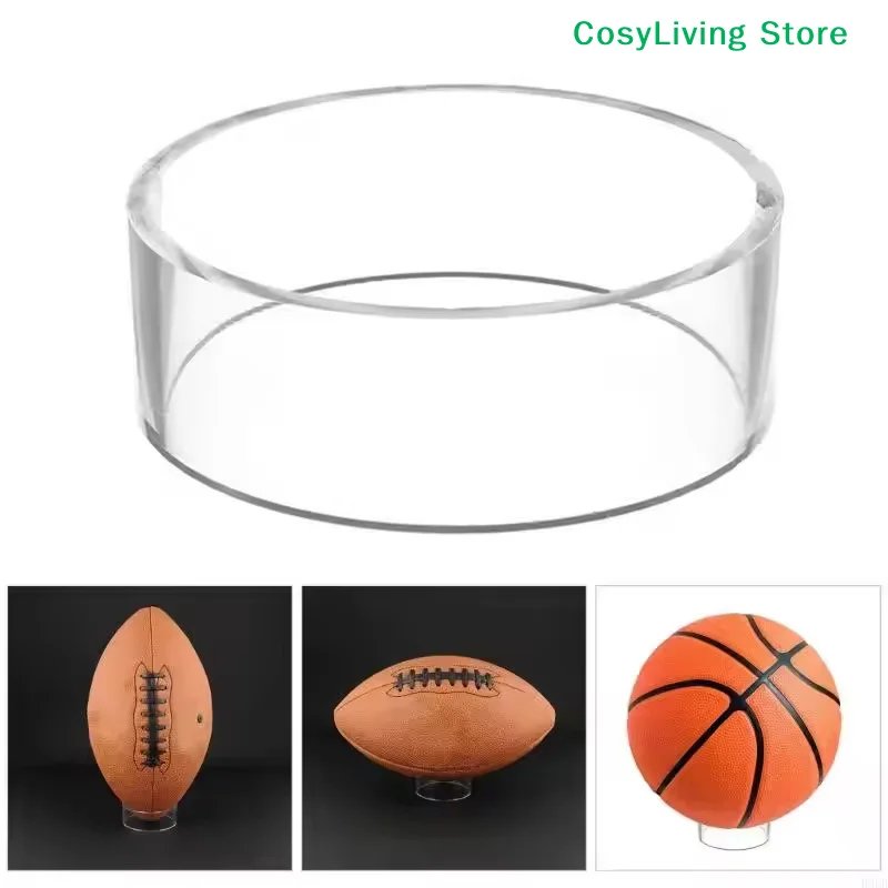 Acrylic Round Display Stand Ball Stand Clear Support Holder For Football Basketball Rugby Soccer