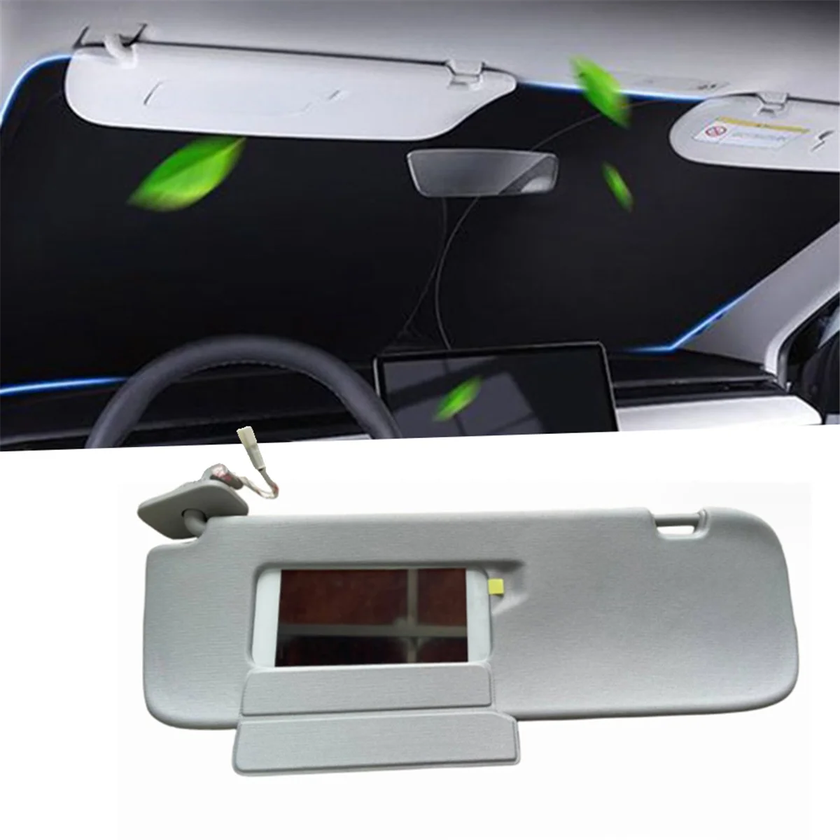 Car Sunvisor Sunshade for Tesla Model 3 2017-2023 Sun Visor with Mirror Light Car Accessories 149040631D 149040541D