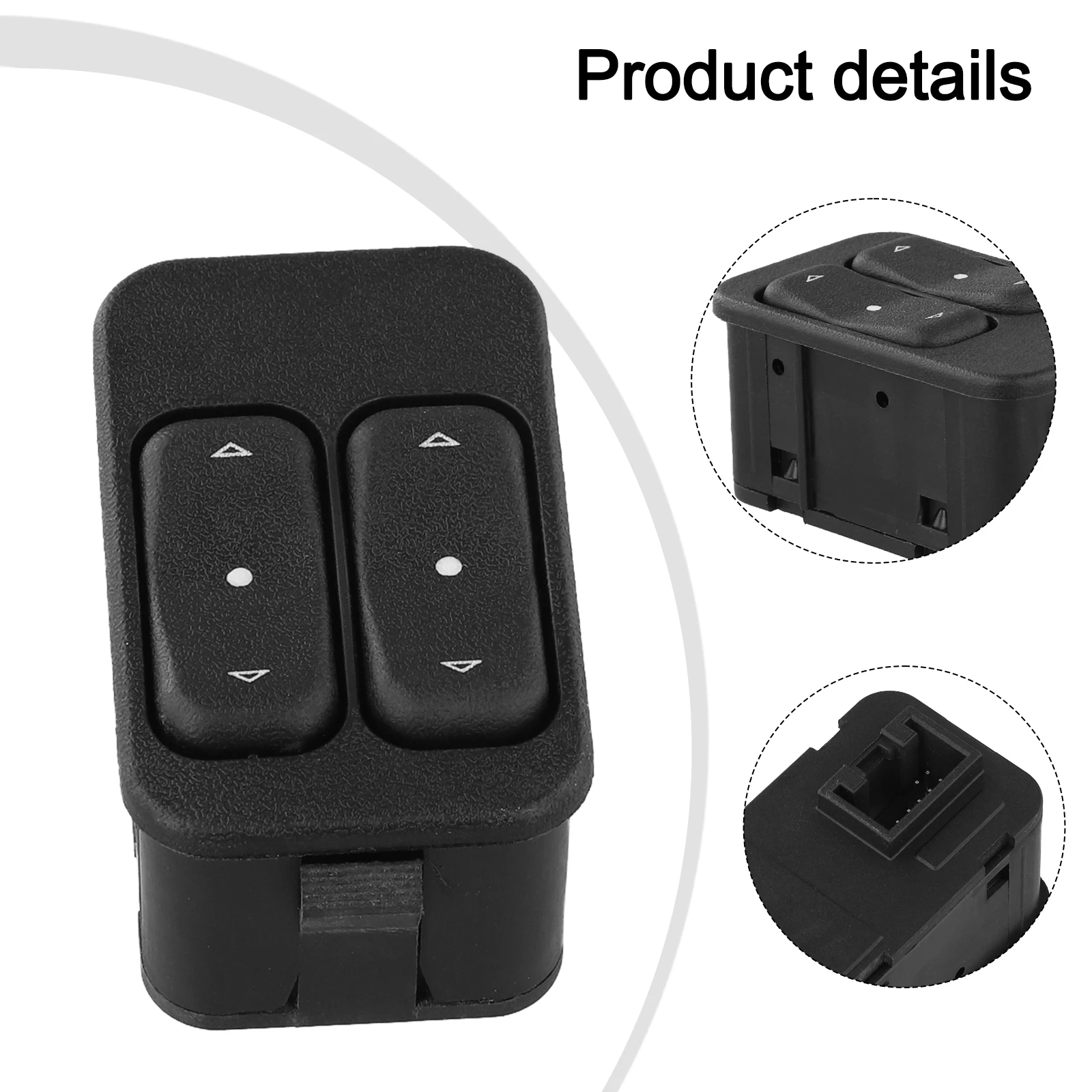 

Замена автозапчастей, черный электрический оконный подъемник, практичный дизайн, управление окон автомобиля, прямая запасная часть для Corsa-C