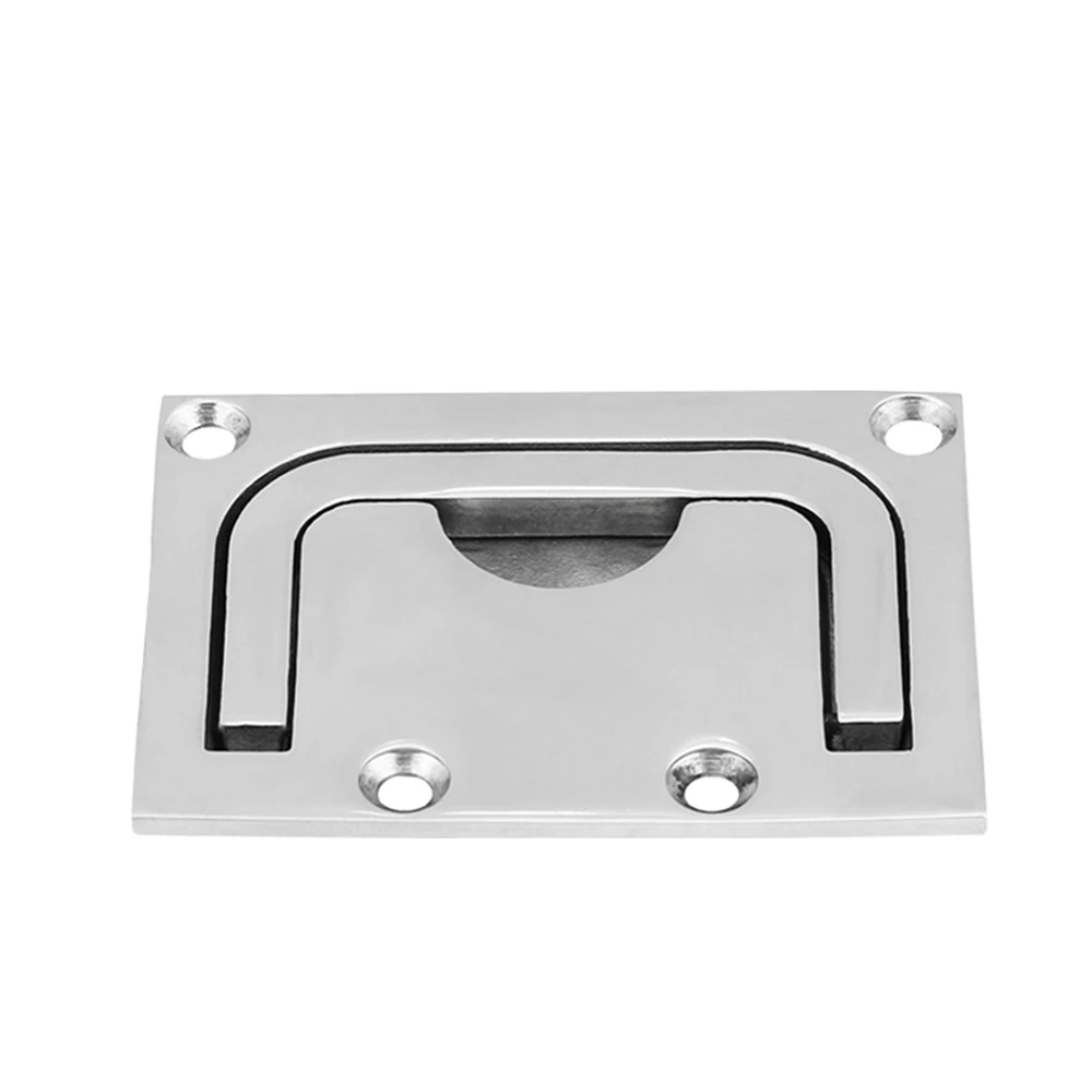 76x55mm Boat Recessed Hatch Square Flush Lift Ring Handle 316 Stainless Steel Deck Hatch Marine Hardware Boat Accessories - view 6