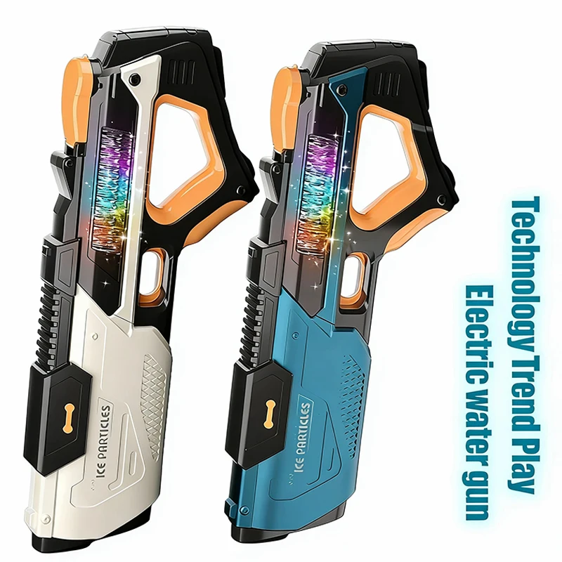 

Полностью электрический автоматический водяной пистолет-игрушка с резервуаром для воды, портативный, для летних пляжных игр на открытом воздухе, для мальчиков и детей