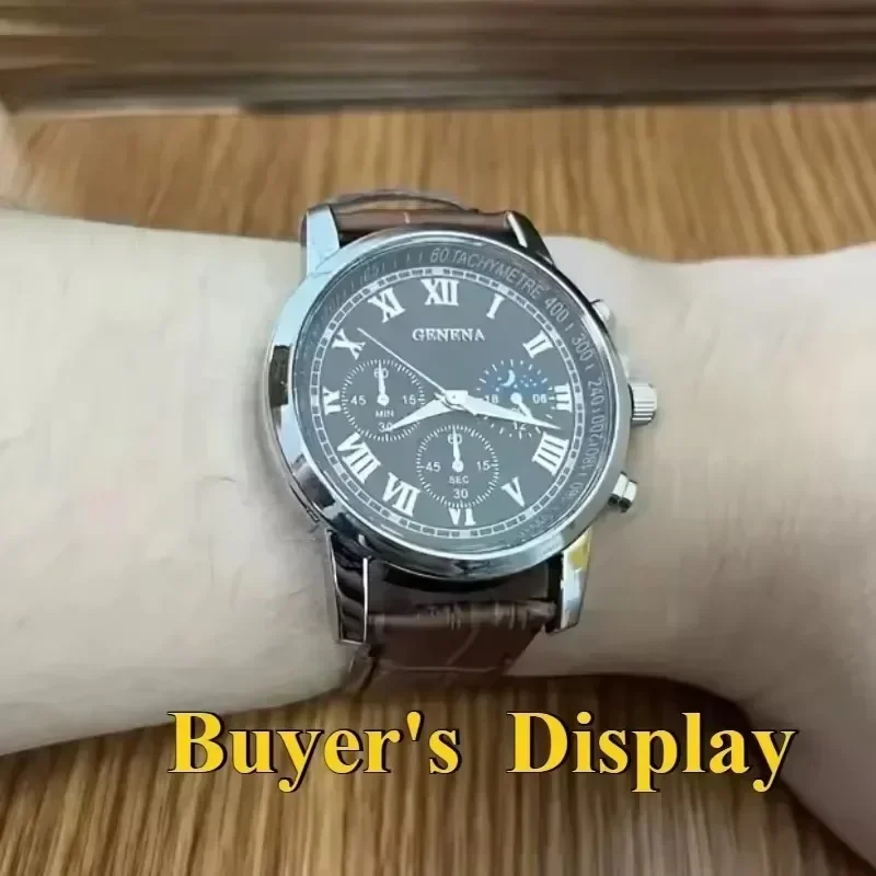 

Роскошный брендовый дизайн, коричневые часы с кожаным ремнем, высококачественные римские кварцевые часы в стиле ретро для мужчин, деловые спортивные повседневные часы высокого уровня