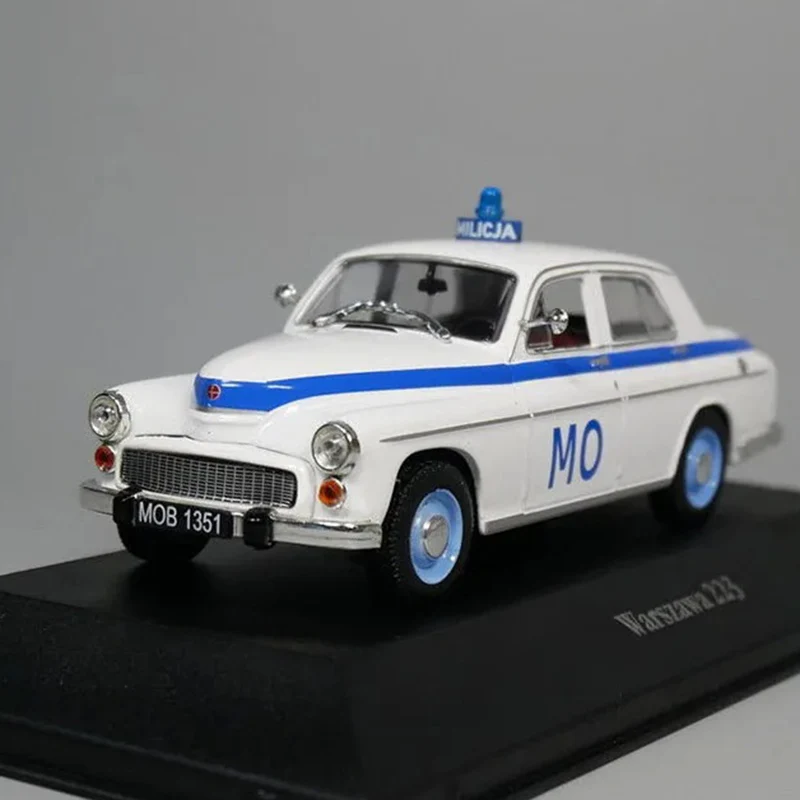 New Diecast 1:43 Warszawa 223 Police Alloy Car Model Adult Classic Collection Static Display Boy Toys