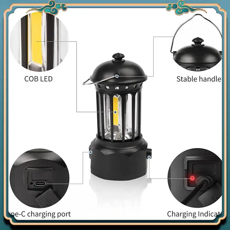 

Latest Camping Lantern,COB Rechargeable Battery Lantern,Flashlight For Hurricane, Emergency, Hiking, Outdoor Camping