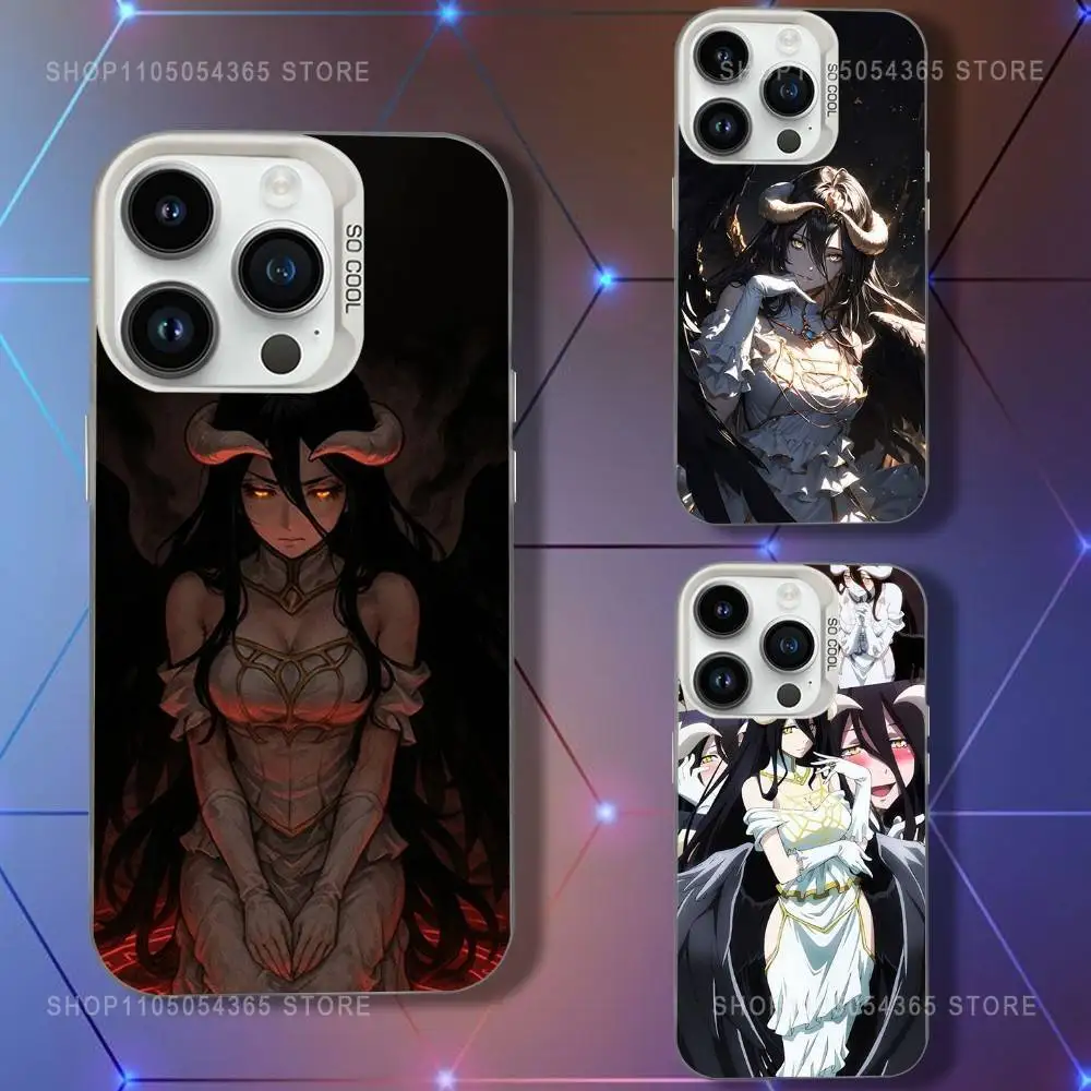 

O-OverLord Game Phone Case For iPhone 16,15,14,13,12,11,Pro,XS,Max,Plus,Mini,SE White Candy Matte Shockproof Cover