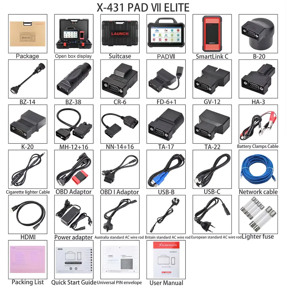 Advanced Launch X431 Pad Vii Elite Pad7 Link with Smartlink c Vci for Accurate Efficient Vehicle Ecu Programming Diagnostic Tool