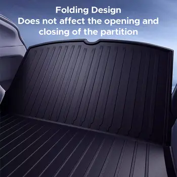 適用於特斯拉新款 Model Y 2025 年式 Juniper 2025+ 前後行李箱墊 TPE 地毯防水耐候墊多層墊 6 最佳銷售 後車廂墊 - №1