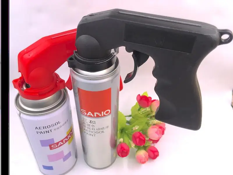 Portable Plastic Lock Spray Can Trigger Handle Aerosol Sprayer Connector Auto Refinish Cleaning Accessory