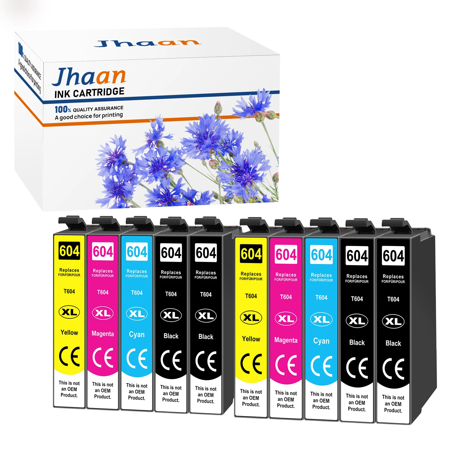 Jhaan 604XL printercartridges compatibel met Epson 604 604XL cartridges voor Expression Home XP-4200 XP-3200 XP-3205 XP-2200