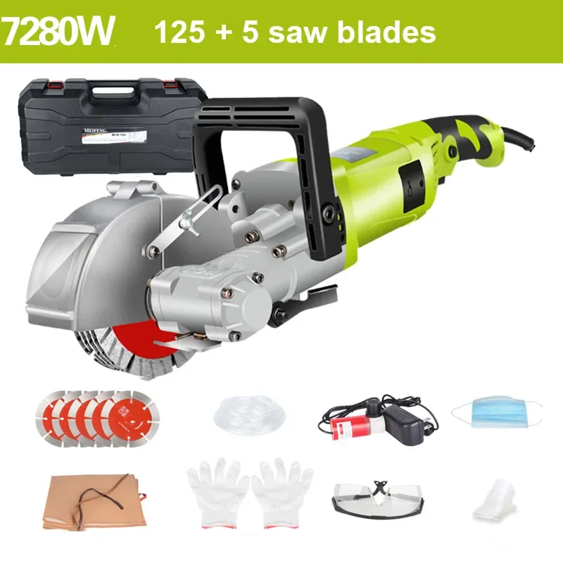 

Laser Sighting Steel Concrete Circular Saw Tools 220V Aiming Groove Slotting Machine Wall Chaser Concrete Cutter 40/45MM