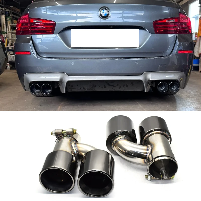 

1 пара наконечников выхлопной трубы для BMW 535i 535d F10 F11, обновление M5, четырехъядерная выхлопная труба, глушитель из нержавеющей стали, выхлопная система