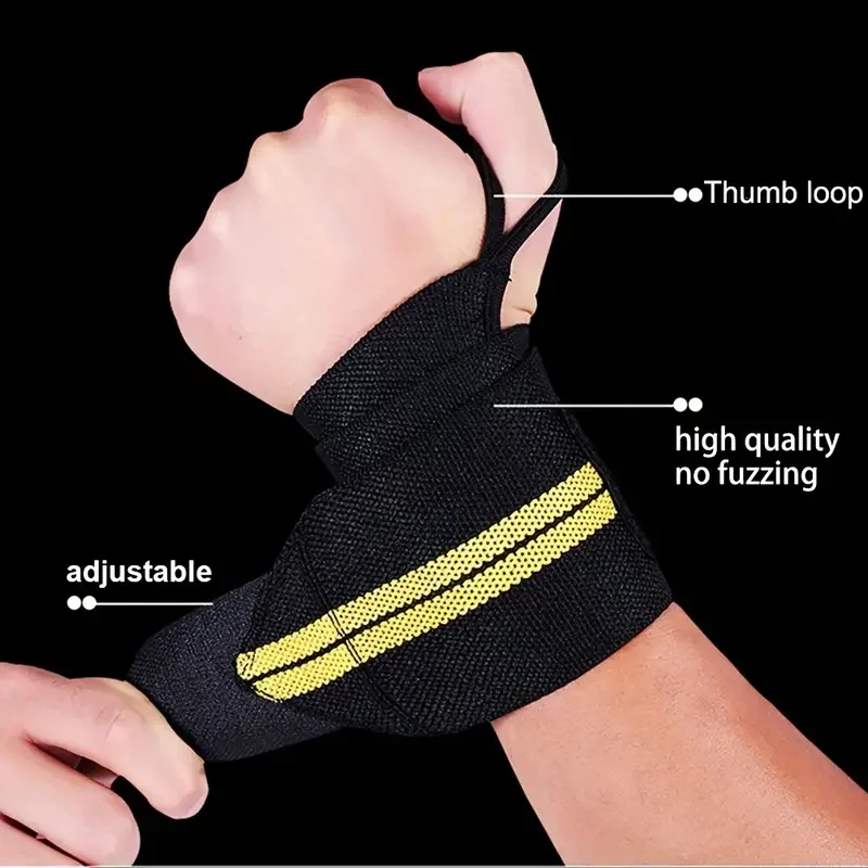 1pc Gym Wrist Wraps/Lifting Wrist Straps Heavy Duty Gym Straps With Thumb Loops Wrist Wraps for Working Out Protection Unisex