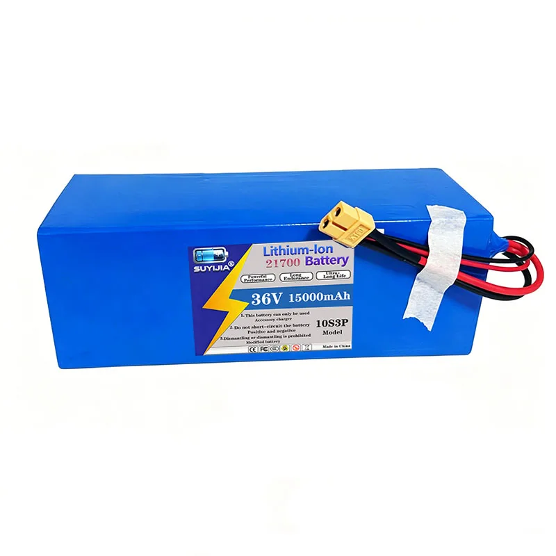 2026 New 21700 10S3P Lithium Ion Battery 36V 15Ah 800W with 30A BMS Electric Skateboard Bicycle Battery Outdoor Backup Battery