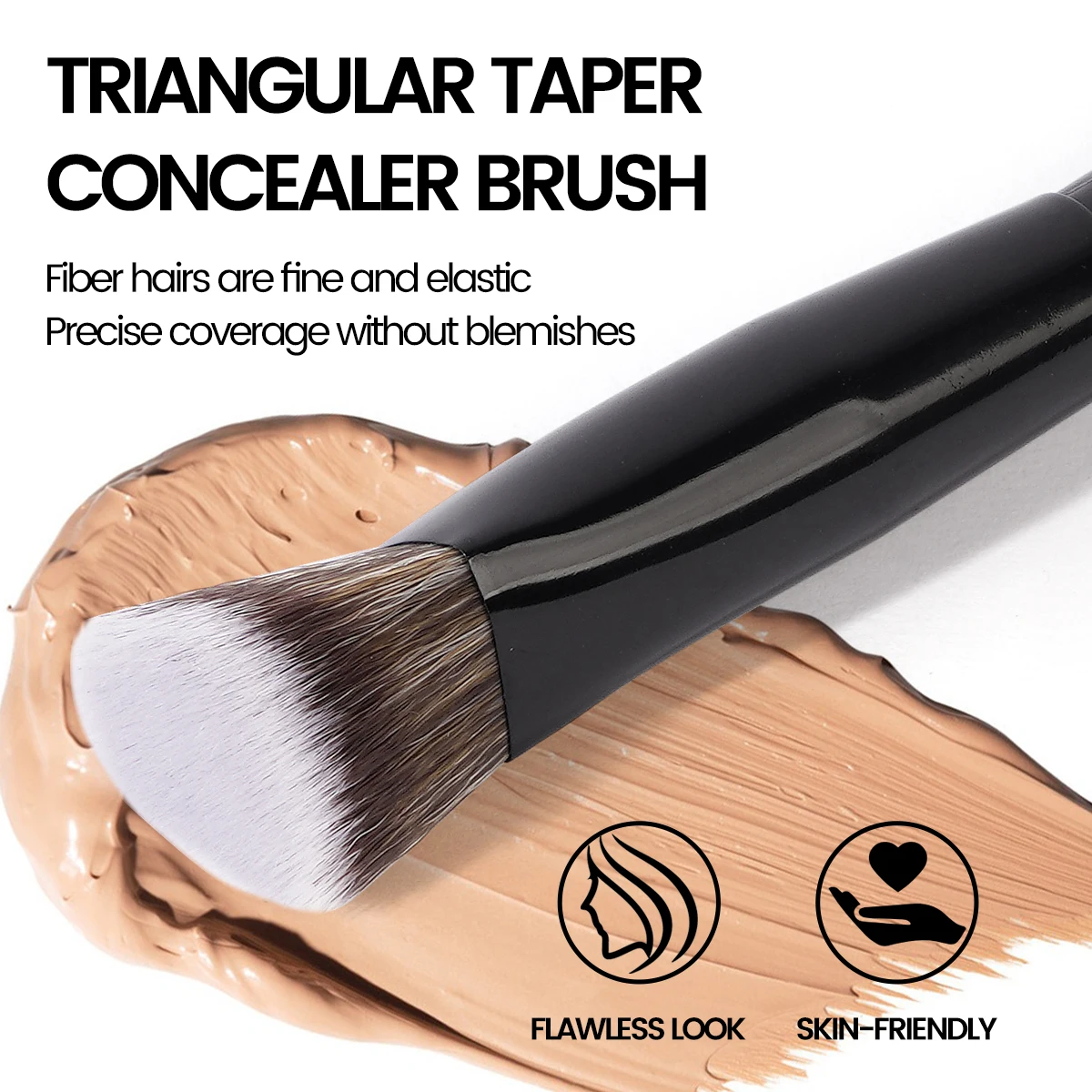 Maange 1pcs unter den Augen Concealer Make-up Pinsel abgewinkelt Dreieck Foundation Concealer Pinsel zum Mischen flüssiger Creme Beauty Tools