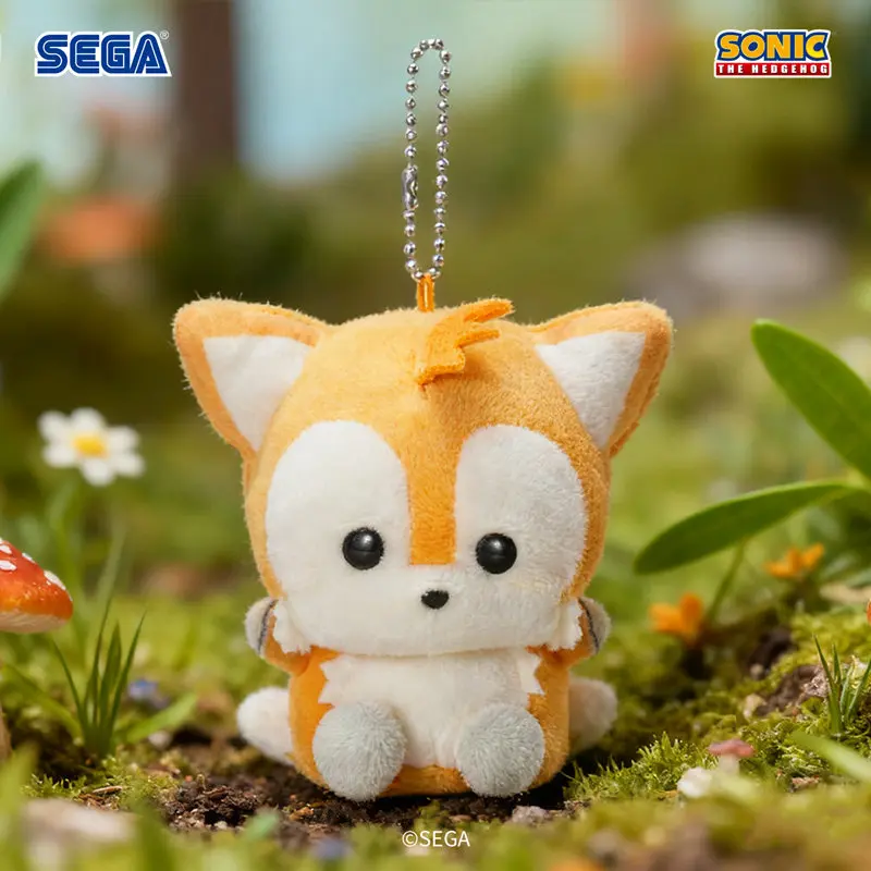 SEGA Plush Keychain Tails The Fox Sonic The Hedgehog Cooro Series Cute Soft Stuffed Toy Bag Pendant Cartoon Game Periphery