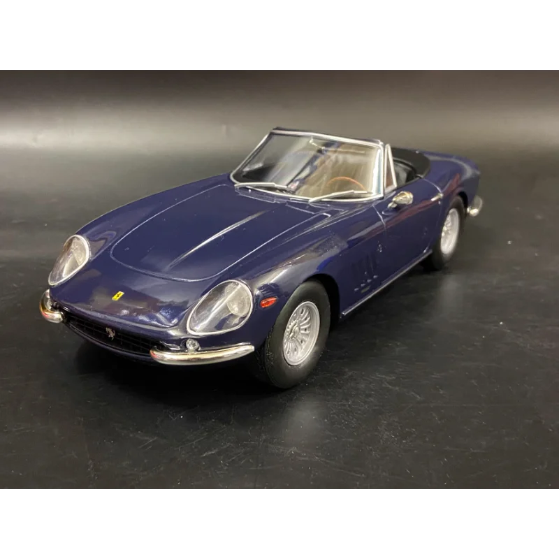 Diecast KK 1/18 Scale Ferrari 275 GTB4 Nart Spyder 1967 Deep Blue Alloy Car Model Collectible Toy Gift Souvenir Display Ornament