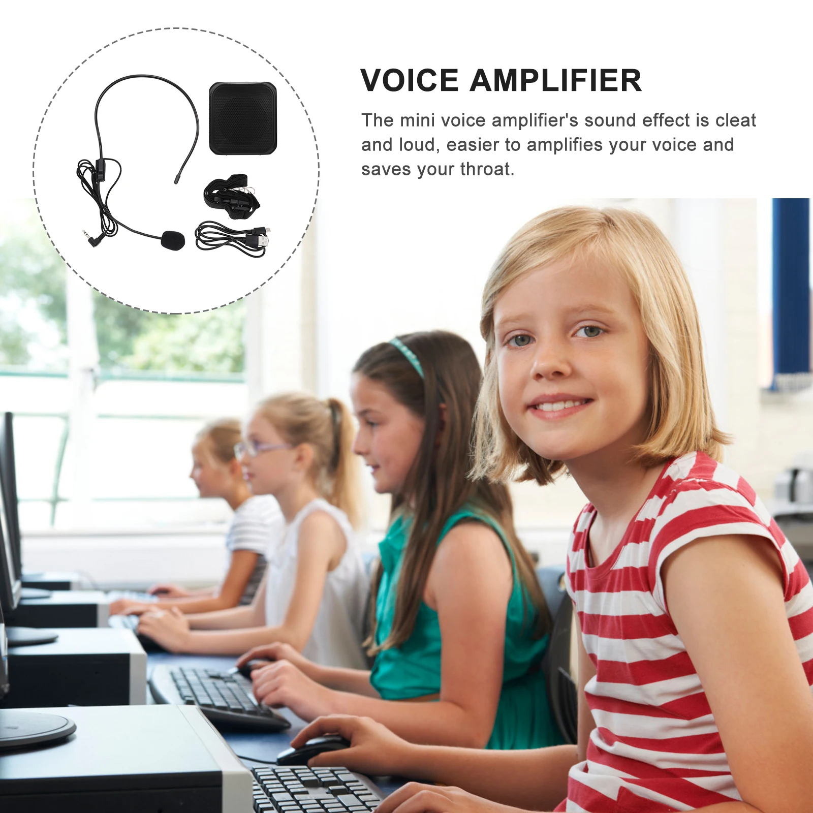 

Wireless Voice Amplifier Speaker Golden Adjustable Strap Portable Megaphone Microphone Accessories Low Price Good Quality