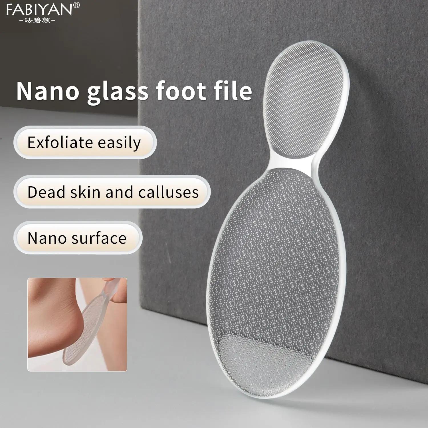 

1Pcs Nano Glass Foot File Double-headed Foot Heel File Anti Calluses Feet Dead Skin Removal Foot Care Pedicure Tools