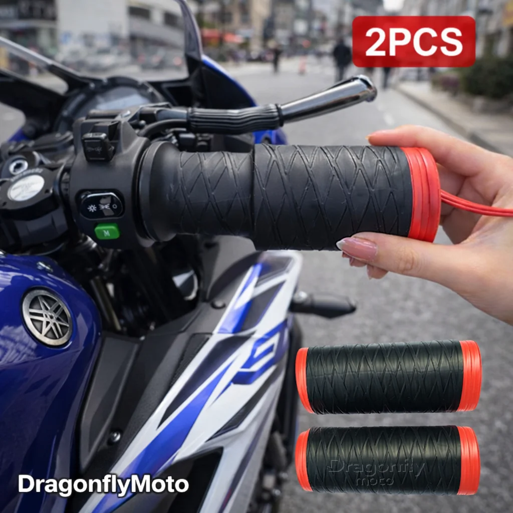 

Силиконовые чехлы на руль мотоцикла для Yamaha YZF R3 R25 R6 R1 2013-2019, самозатягивающиеся, нескользящие, чехлы-накладки на руль мотоцикла
