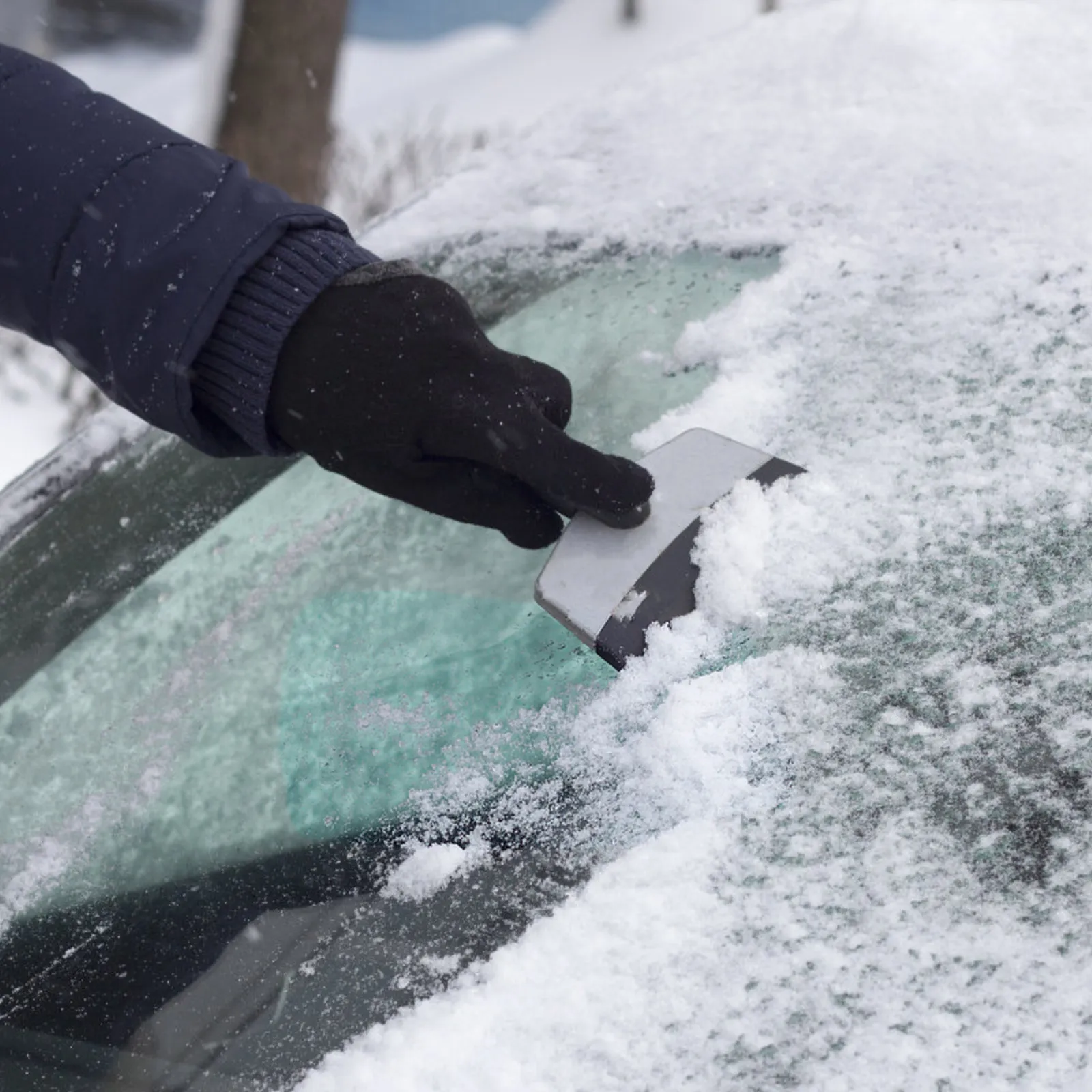 

Премиальный скребок для льда из нержавеющей стали для автомобильного лобового стекла, черная ручка из АБС-пластика, эргономичный дизайн, не царапает, инструмент для удаления снега, для авто