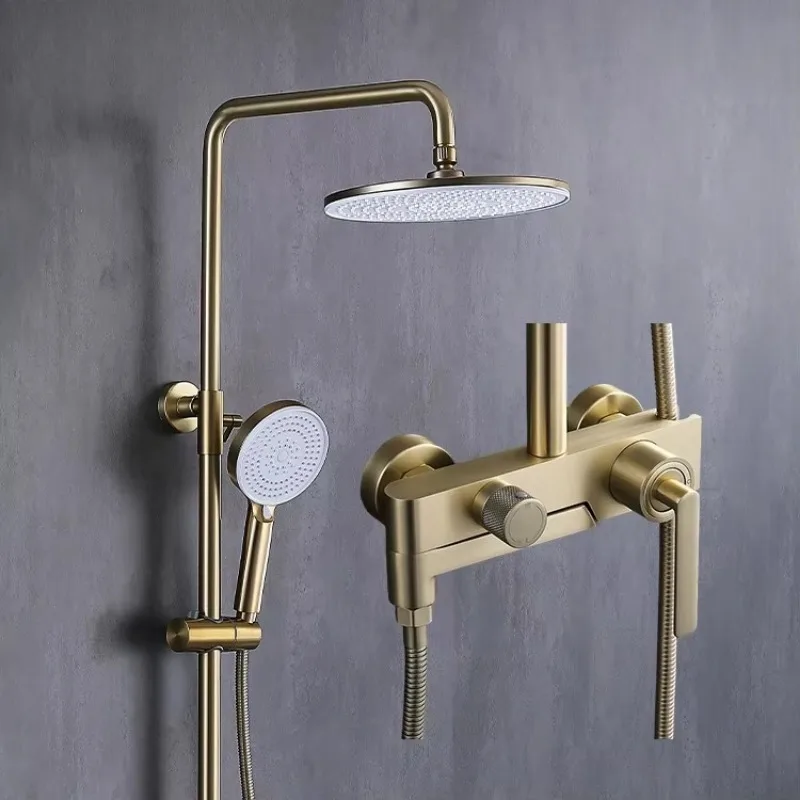 

Brass Bathtub Faucet Shower Faucet Set Rain Shower Type Hot and Cold Water Mixer Waterfall Type Handheld Shower