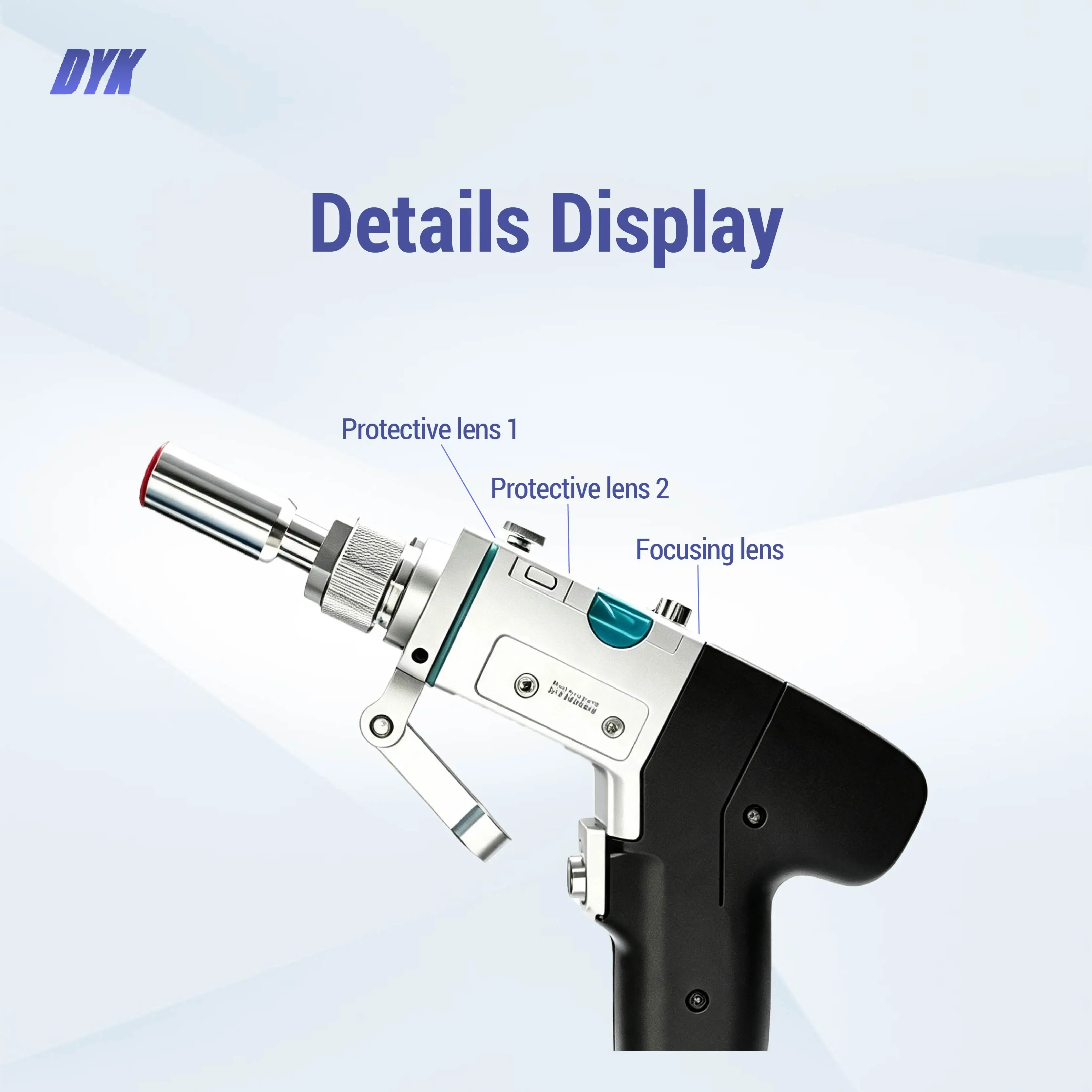 SKH1 2000w Handheld Laser Welding Gun Welding Head with Dual Protective Lenses