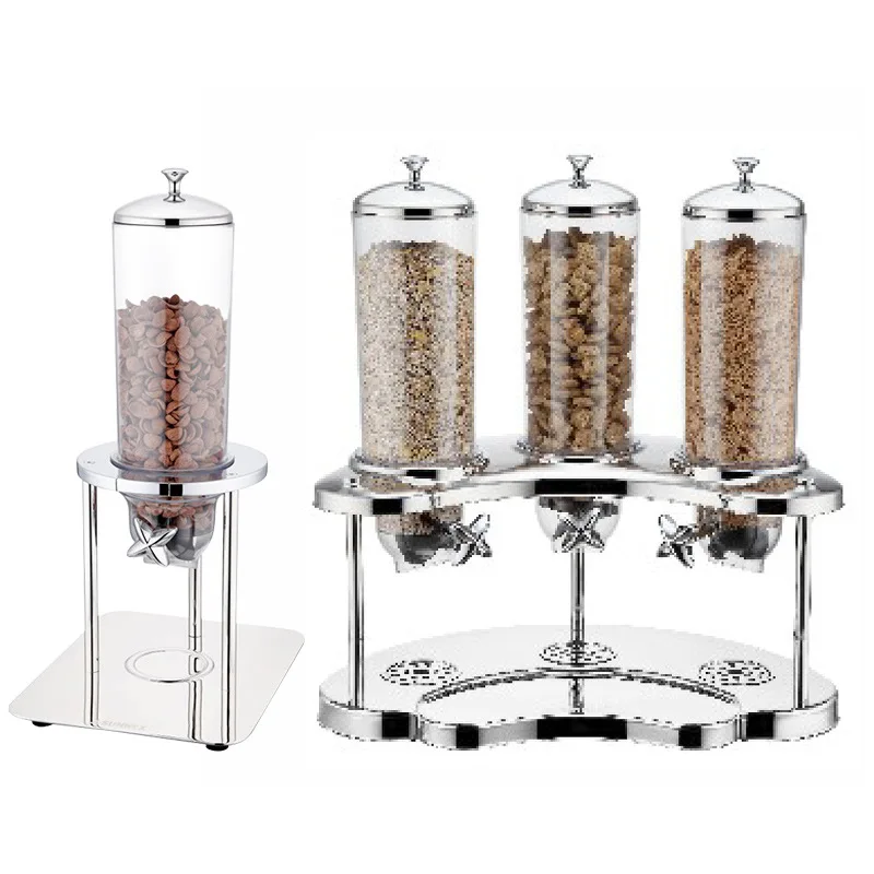 Distribuidor Máquina de cereales con base de acero inoxidable Cafetería de hotel Máquina de cereales de cereales integrales