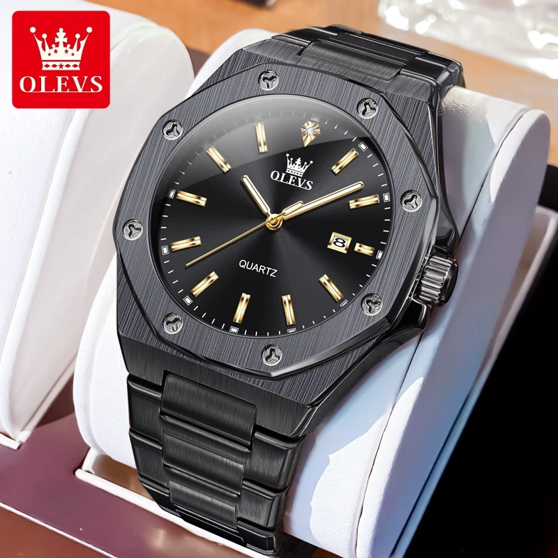 OLEVS 3613 Luxury Quartz Watch for Men Top Brand Waterproof Auto Date Hours Original Men's Watch Simplicity Business Wristwatch