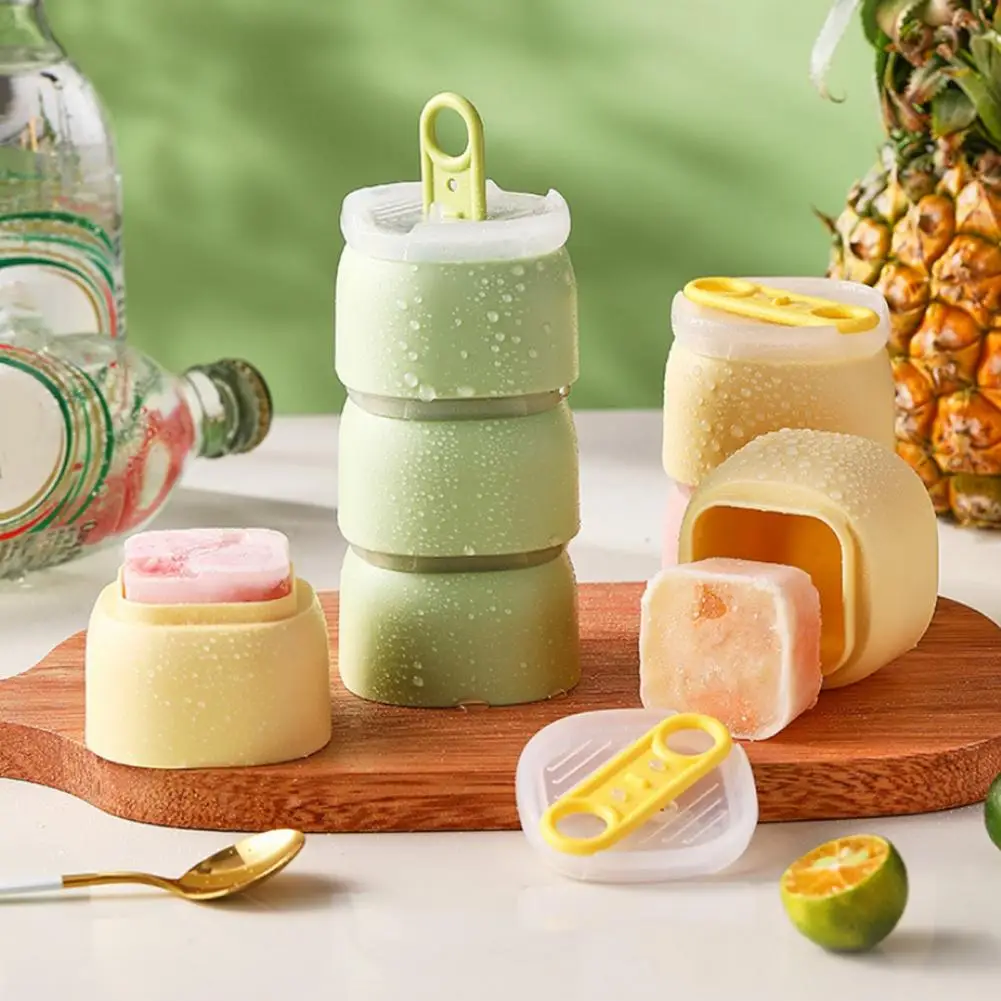 

3Pcs Ice Cube Mold Food Grade BPA-Free Heat Cold Resistant Ice Cube Tray with Lid Easy Release Ice Cube Tray