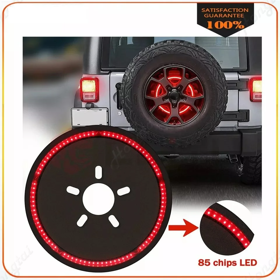 

Spare Tire Brake Light Wheel Light 3rd Third Brake Light Rear lights for Wrangler 2007-2018 JK JKU YJ TJ Rear tire Red Light