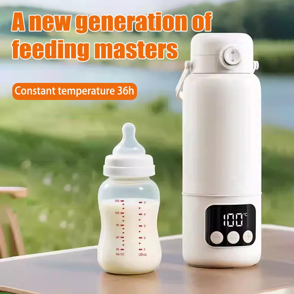 

New Generation Baby Milk Warmer Water Warmer Bottle Heater Stainless Steel Cup Body Large Capacity Battery Quickly Heat Milk