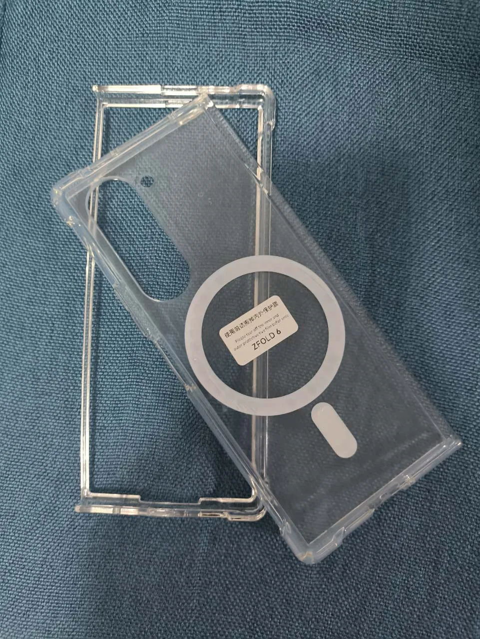 حافظة شحن لاسلكية Magsafe لهاتف سامسونج جالاكسي Z Fold 7 6 5 4 3 Z Fold3 Fold4 Fold5 Fold6 غطاء خلفي شفاف مقاوم للصدمات #3