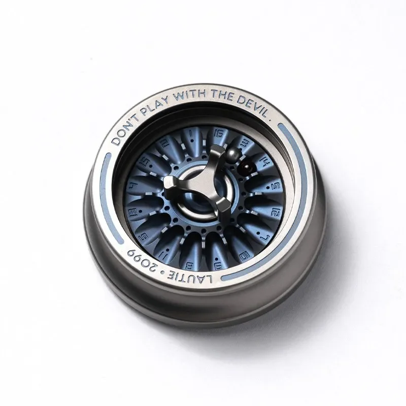 BLUE LAUTIE Link Rod Titanium Blauw Set Spinner Speelgoed Volwassenen Speelgoed Bureau Accessoires Tol Bureauspeelgoed