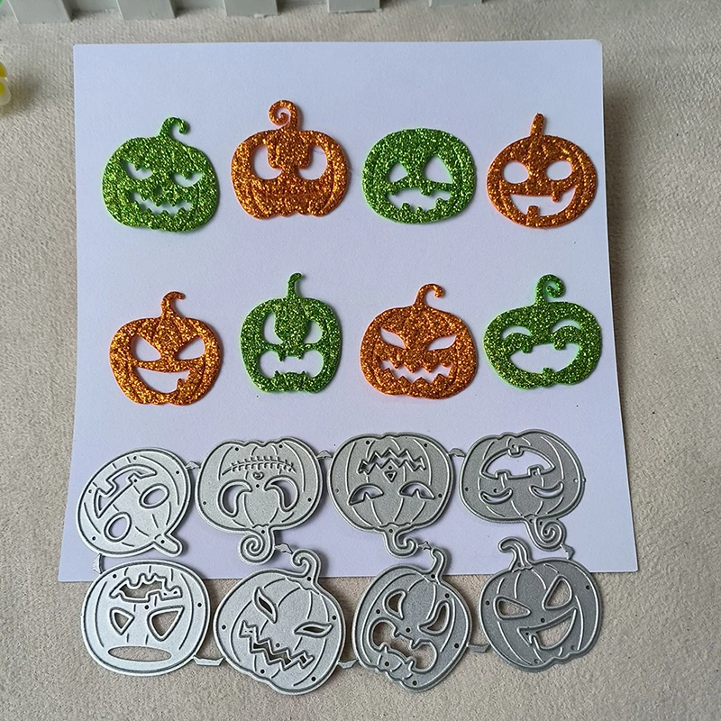 New 8 Pcs Halloween pumpkin metal cutting die mould scrapbook decoration embossed photo album decoration card making DIY