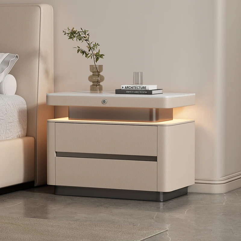 Trendy Italian Bedside Table Style Display Creative Storage Nights Table Minimalist Space Saving Mesita De Noche Home Furniture