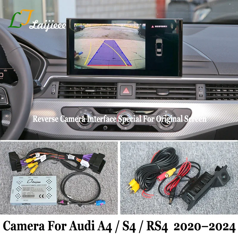 For Audi A4 S4 RS4 B9 8W 2020 2021 2022 2023 Original 10.25 inch Screen No Coding HD Rear View Backup Reverse Parking Camera