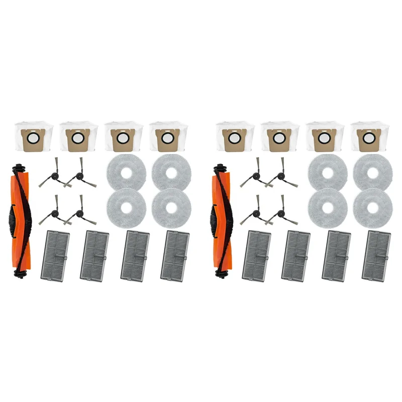 

A7THK-2 Set For Xiaomi Mijia M40 D110CN Vacuum Parts Main Tricut Roller Side Brush Hepa Filter Mop Cloth Dust Bag Accessories