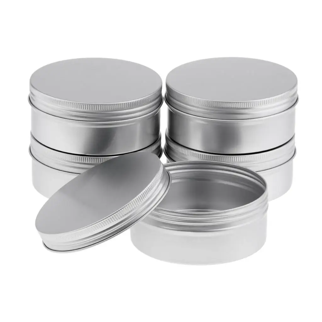 Empty Cosmetic Tins Durable Aluminum Jar Containers Screw Lid Pots for Salves Candies Party Favors