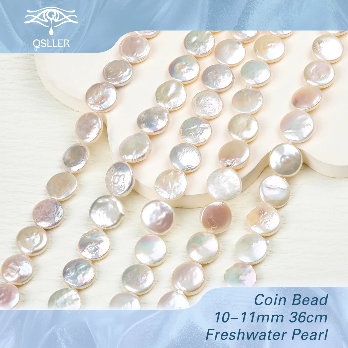 

QSLLER Natural Freshwater Pearl Baroque Coin Loose Beads Charms for DIY Women Men Necklace Bracelets Jewelry Making Accessories