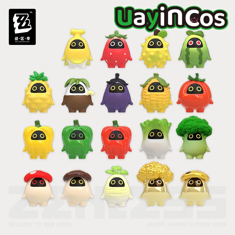 

5PCS Official Zenless Zone Zero Bangboo Vegetable Fruit Model Ornament Figurine Statue Anime Figure Game Toys Kids Halloween Gif