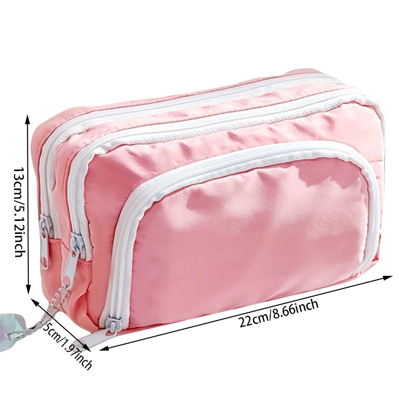 Pencil Case Large Capacity Pencil Pouch Cosmetic Bags Portable Gift For Office School Girl Boy Office Storage Supplies